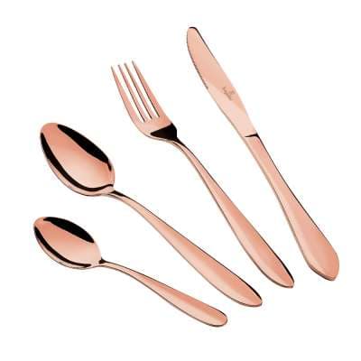 Rose Gold Սեղանի պարագաների հավաքածու 24 կտոր