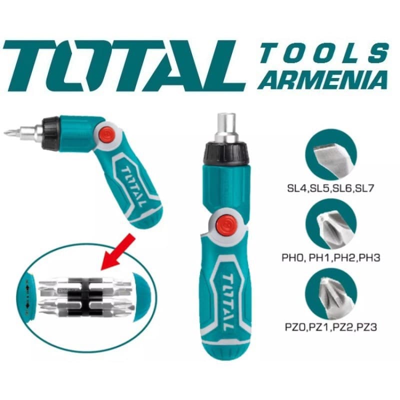13 - ը 1 - ում ռետչե պտուտակահանների հավաքածու TACSD30136