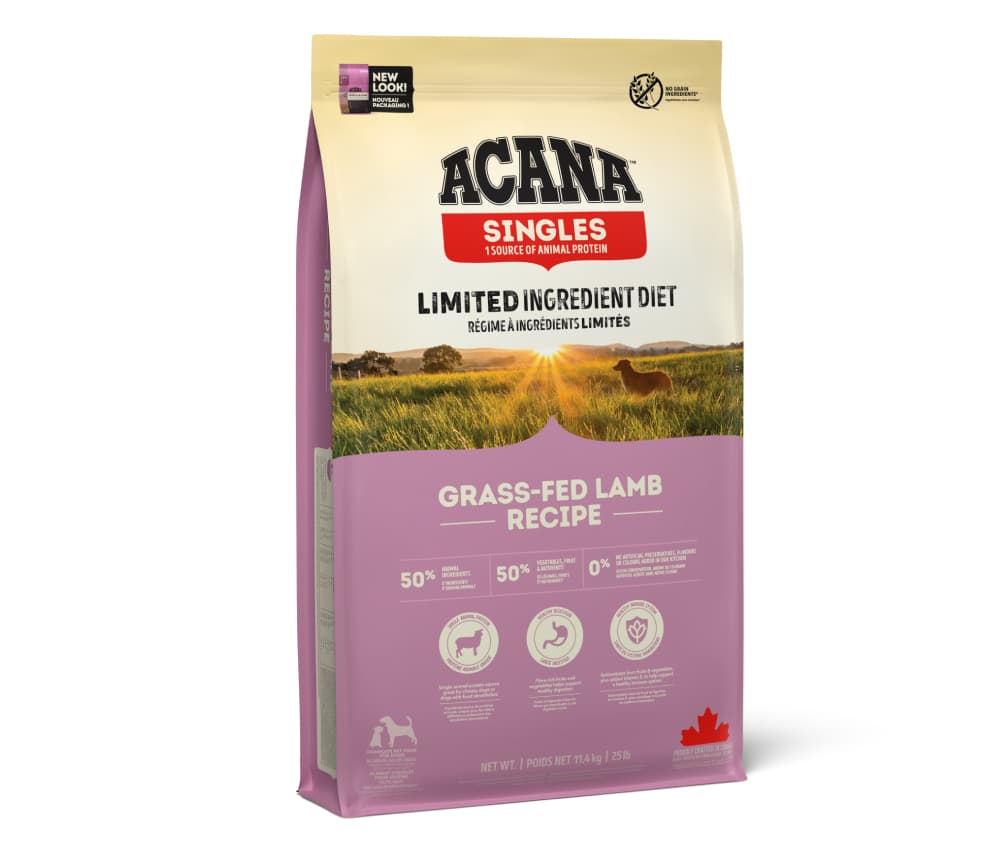 Շան չոր կեր Acana Grass-Fed Lamb (բոլոր ցեղատեսակի հասուն շների համար) Գառ և բանջարեղեն 1կգ