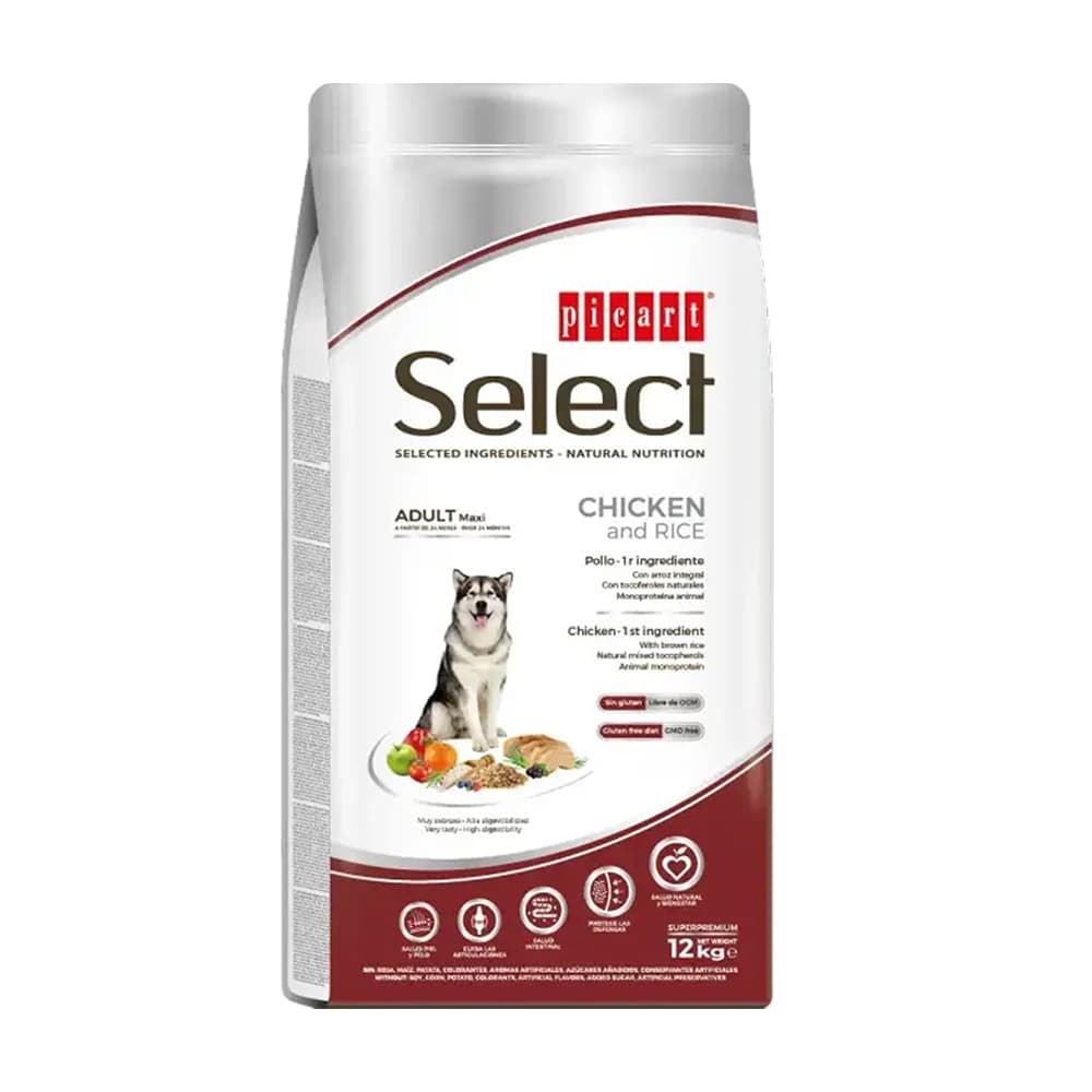 Չոր կեր շների՝ Select Maxi Adult հավ