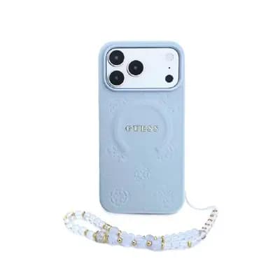 Պատյան iPhone 18 Pro Max Saffiano Hard Case with Peony Ring Stand & Pearl Strap