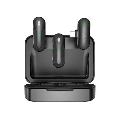 Խոսափողի հավաքածու Wiwu Wi-WM002 Type-C Wireless Mini Microphone BK