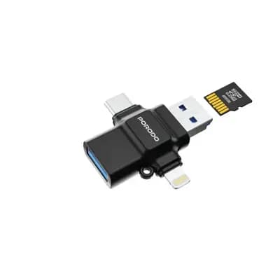 Փոխադրիչ Porodo 4in1 Memory Caed Reader PDETK09