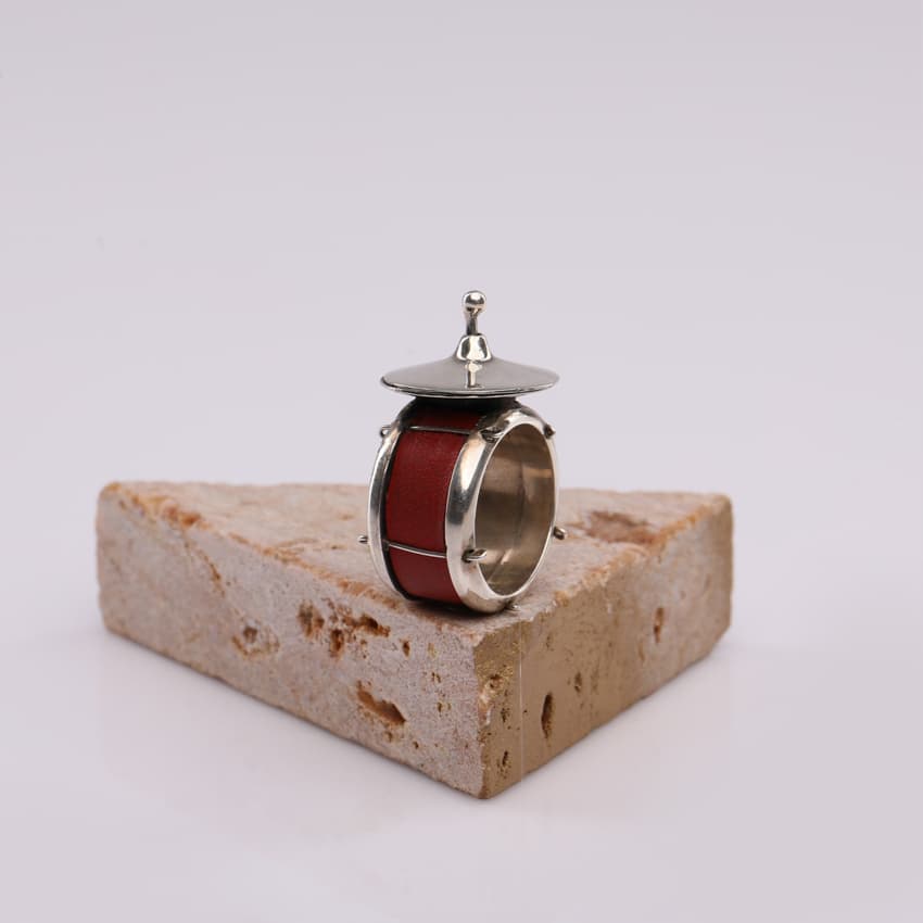 Արծաթե մատանի Թմբուկ Kara Silver