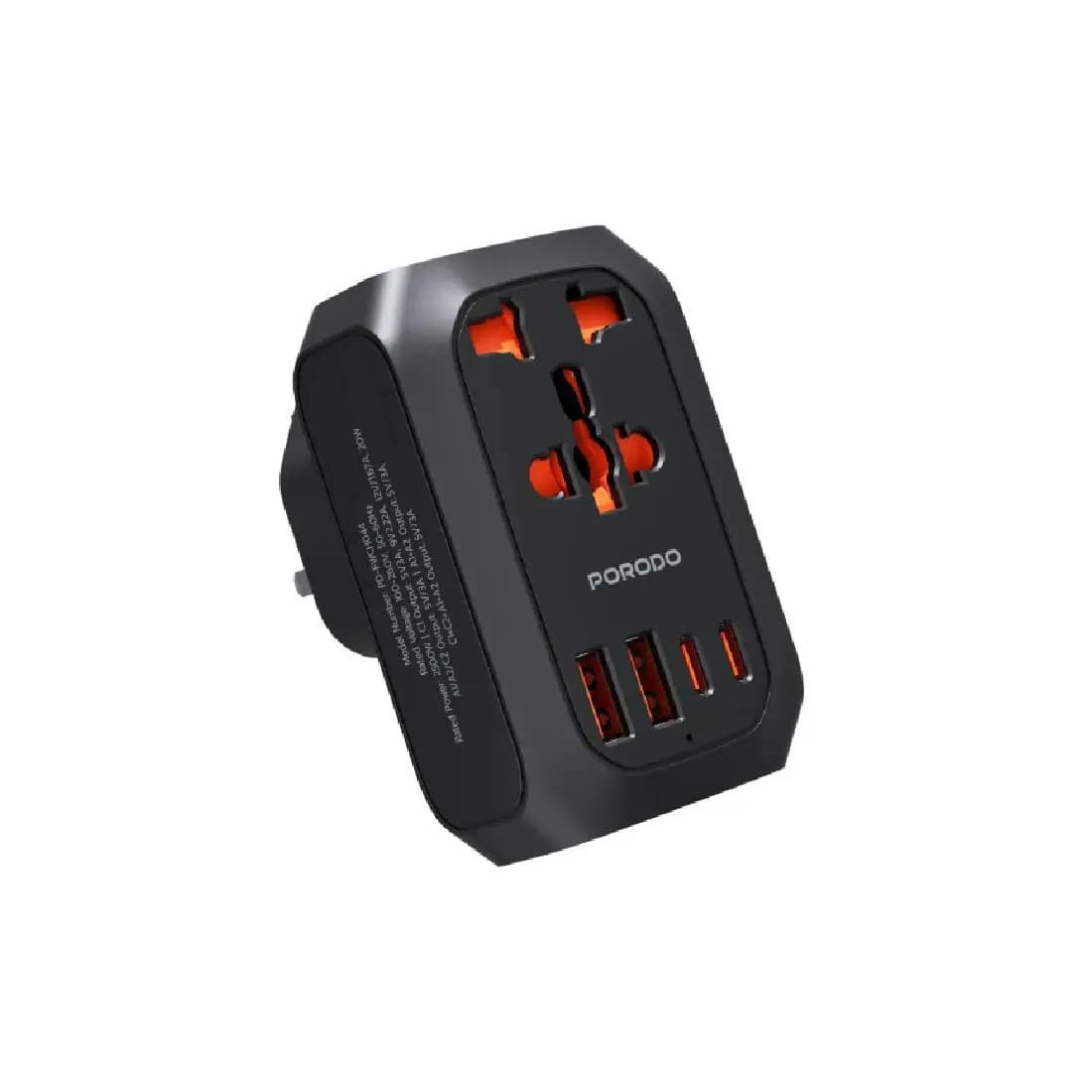 Լիցքավորիչ Porodo 2500W EU Pin Travel Adapter PD-FWCH044EU