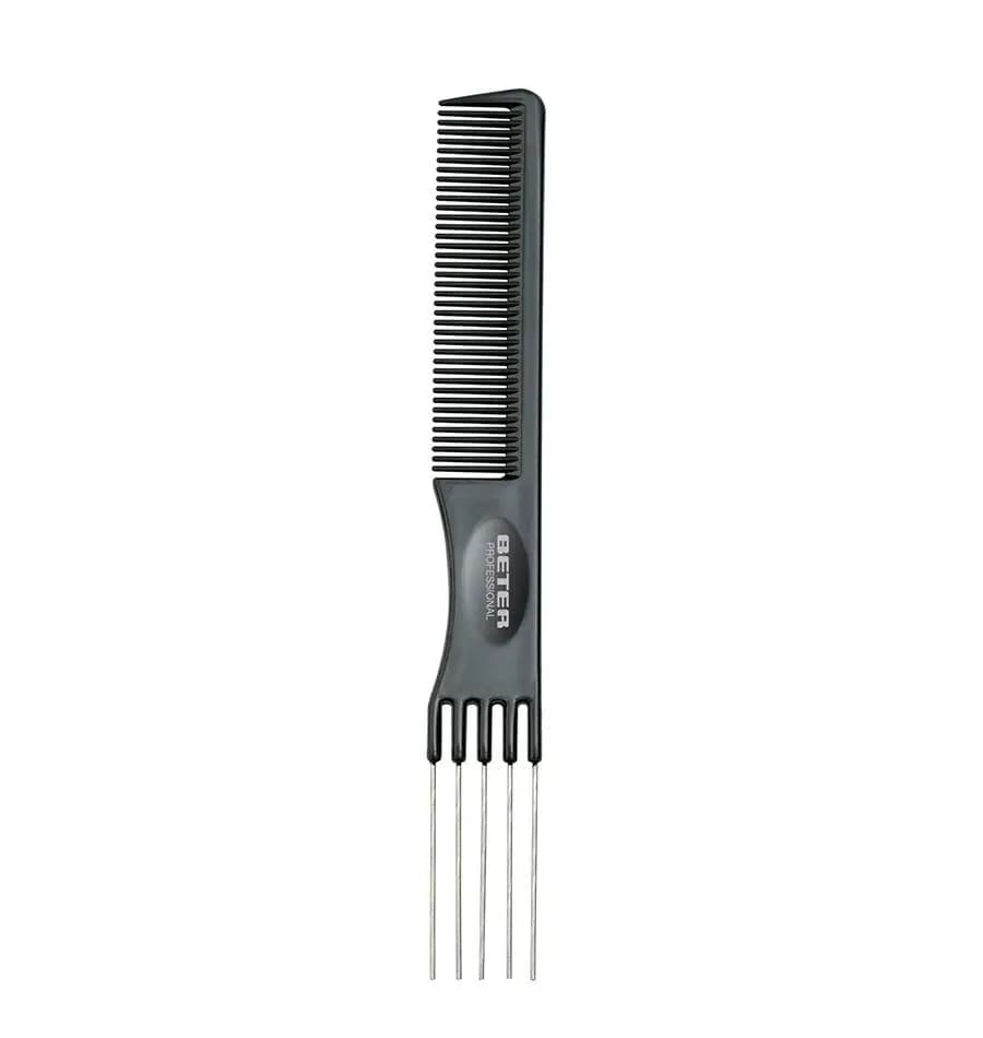 Professional teasing comb, handle with 5 prongs - Beter