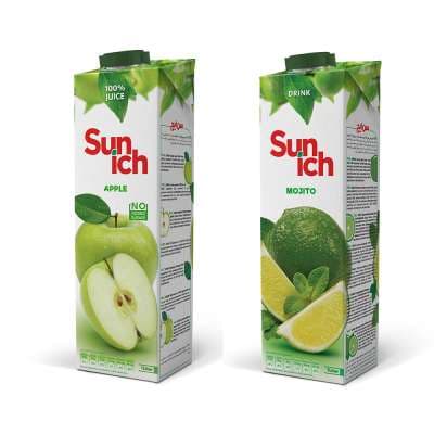 Sunich Կանաչ խնձոր 1լ + Sunich Մոխիտո 1լ