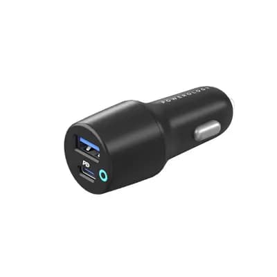 Մեեքնայի լիցքավորիչ Powerology 38W Dual Output Ultra-Quick Car Charger