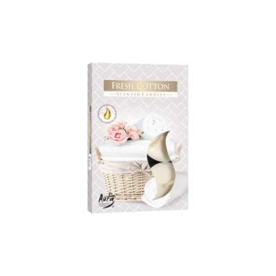 AURA Candles Փոքրիկ բուրավետ մոմեր “Fresh Cotton”(6 հատ)