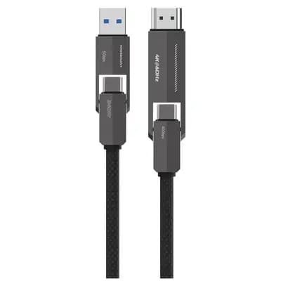 Մալուխ Powerology 4in1 C7 & C to DDMI Cable PCAB034BK