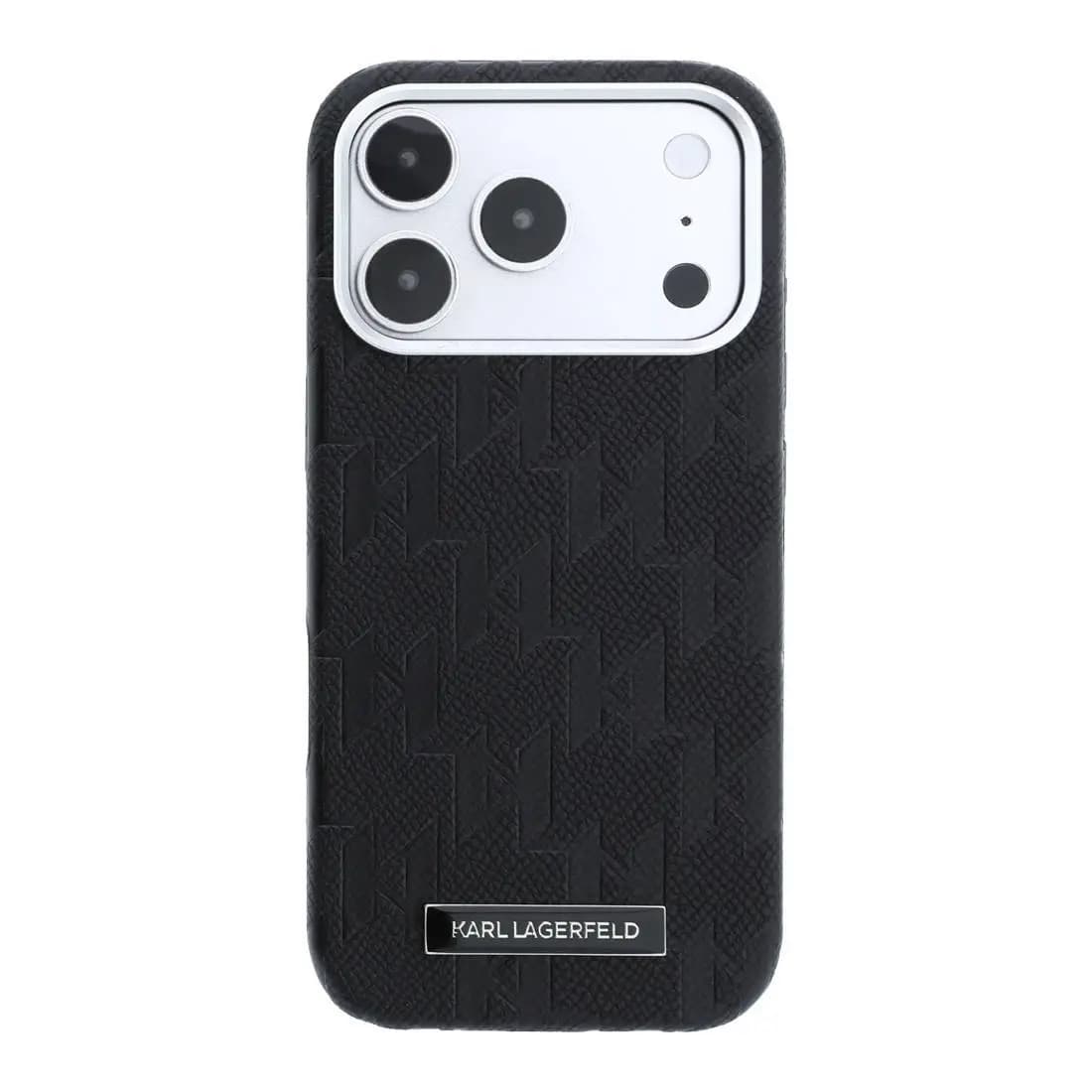 Պատյան iPhone 18 Pro Karl Lagerfeld HC MagSafe  Grained Leather Hard Mono Resin Logo